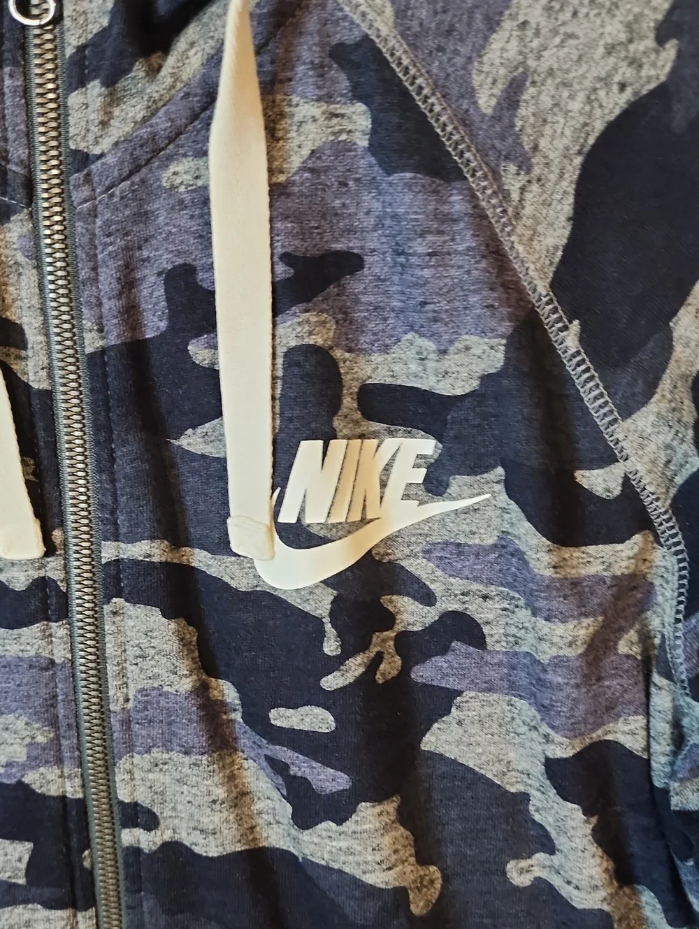 Nike Camo Vintage Gym Zip Hoodie Sweatshirt EUC Size Xlarge - Picture 3 of 7
